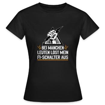Mon RCD et moi plaisantons avec voltage - T-shirt Femme - noir - Devant - AI Model Female 172 dark (172cm)