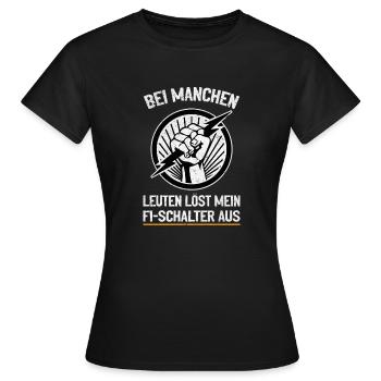 Mon RCD et moi plaisantons avec la tension - T-shirt Femme - noir - Devant - AI Model Female 172 dark (172cm)