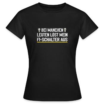 Mon RCD et moi plaisantons avec voltage - T-shirt Femme - noir - Devant - AI Model Female 172 dark (172cm)
