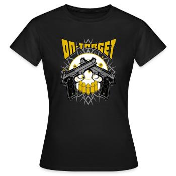 on target - Frauen T-Shirt - Schwarz - Vorne - AI Model Female 172 dark (172cm)