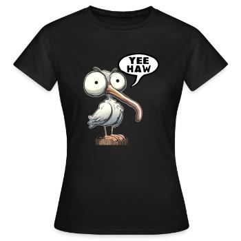 Yee haw - Dictons - Dictons Wild West Cowboy - T-shirt Femme - noir - Devant - AI Model Female 172 dark (172cm)