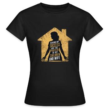 BEHIND MY SUCCESS - Women's T-Shirt - black - Front - AI Model Female 172 dark (172cm)