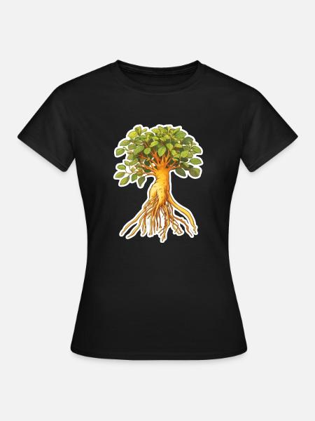 Ginseng - Frauen T-Shirt - Schwarz