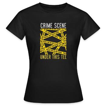 Crime Scene design - Women's T-Shirt - black - Front - AI Model Female 172 dark (172cm)