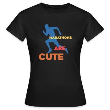 Marathons sind süß Ultramarathon - Frauen T-Shirt - Schwarz - Vorne - AI Model Female 172 dark (172cm)