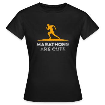 Marathons sind süß Ultramarathon - Frauen T-Shirt - Schwarz - Vorne - AI Model Female 172 dark (172cm)