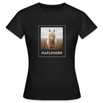 Haflinger Horse Sweet - Women's T-Shirt - black - Front - AI Model Female 172 dark (172cm)