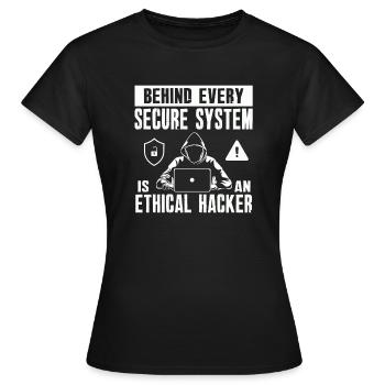 Ethische Hacker-Cybersicherheitsexpertise - Frauen T-Shirt - Schwarz - Vorne - AI Model Female 172 dark (172cm)
