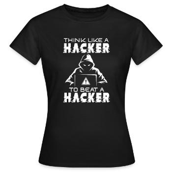 Ethische Hacker-Cybersicherheitsexpertise - Frauen T-Shirt - Schwarz - Vorne - AI Model Female 172 dark (172cm)