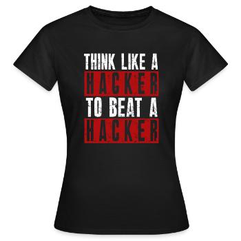 Ethische Hacker-Cybersicherheitsexpertise - Frauen T-Shirt - Schwarz - Vorne - AI Model Female 172 dark (172cm)