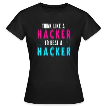 Ethische Hacker-Cybersicherheitsexpertise - Frauen T-Shirt - Schwarz - Vorne - AI Model Female 172 dark (172cm)