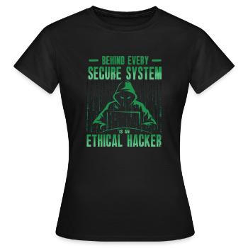 Ethische Hacker-Cybersicherheitsexpertise - Frauen T-Shirt - Schwarz - Vorne - AI Model Female 172 dark (172cm)