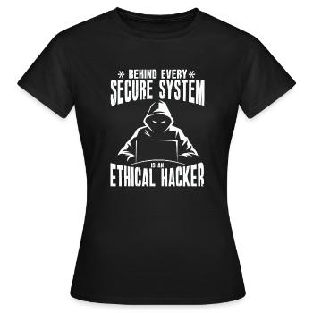Ethische Hacker-Cybersicherheitsexpertise - Frauen T-Shirt - Schwarz - Vorne - AI Model Female 172 dark (172cm)