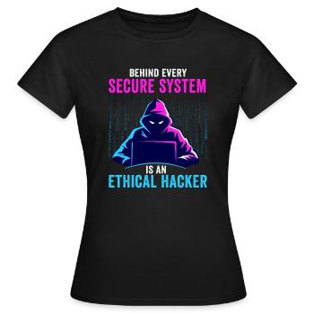 Ethische Hacker-Cybersicherheitsexpertise - Frauen T-Shirt - Schwarz - Vorne - AI Model Female 172 dark (172cm)