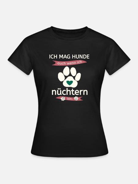 Hunde lovers nüchtern - Frauen T-Shirt - Schwarz