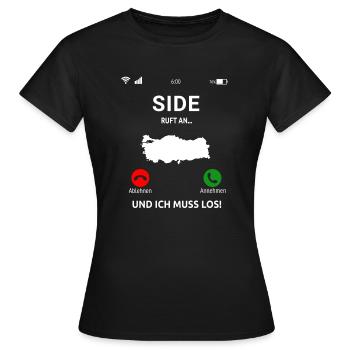 Side Urlaub Türkei Idee - Frauen T-Shirt - Schwarz - Vorne - AI Model Female 172 dark (172cm)