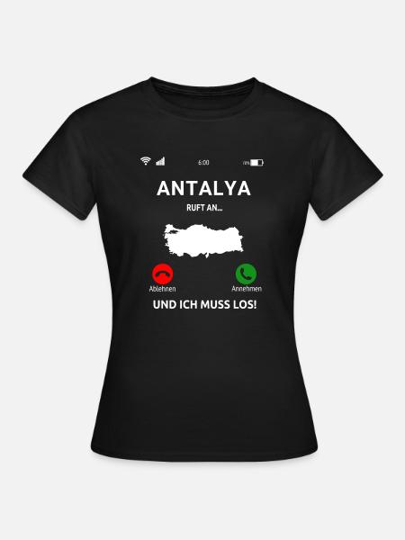 Antalya Urlaub Türkei Idee - Frauen T-Shirt - Schwarz