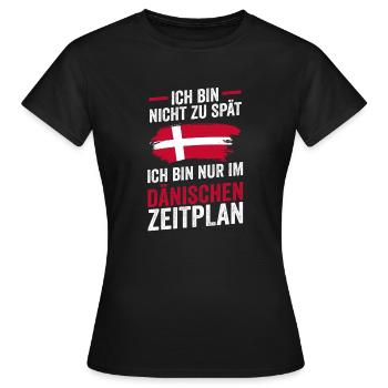 Danois Danemark - T-shirt Femme - noir - Devant - AI Model Female 172 dark (172cm)