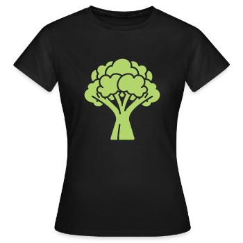 Brokkoli - Frauen T-Shirt - Schwarz - Vorne - AI Model Female 172 dark (172cm)