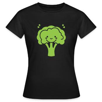 Brokkoli - Frauen T-Shirt - Schwarz - Vorne - AI Model Female 172 dark (172cm)