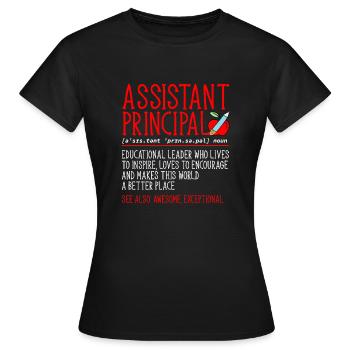 Directeur adjoint - T-shirt Femme - noir - Devant - AI Model Female 172 dark (172cm)