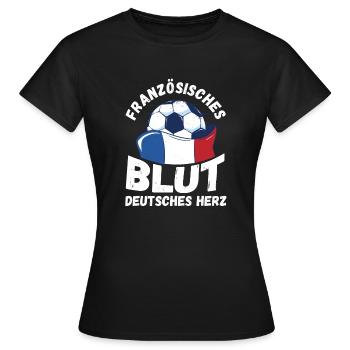 French French France - Women's T-Shirt - black - Front - AI Model Female 172 dark (172cm)