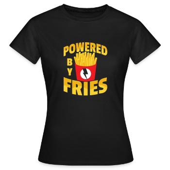 Golden Energy : un enthousiasme à la friture - T-shirt Femme - noir - Devant - AI Model Female 172 dark (172cm)