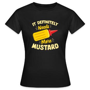 Senf Mustard - Frauen T-Shirt - Schwarz - Vorne - AI Model Female 172 dark (172cm)