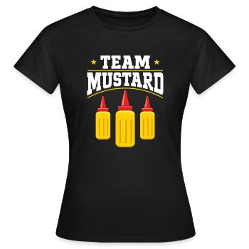 Senf Mustard - Frauen T-Shirt - Schwarz - Vorne - AI Model Female 172 dark (172cm)