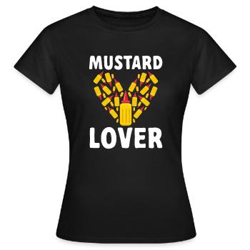 Senf Mustard - Frauen T-Shirt - Schwarz - Vorne - AI Model Female 172 dark (172cm)