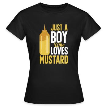 Senf Mustard - Frauen T-Shirt - Schwarz - Vorne - AI Model Female 172 dark (172cm)