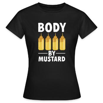 Senf Mustard - Frauen T-Shirt - Schwarz - Vorne - AI Model Female 172 dark (172cm)