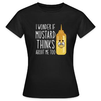 Senf Moutarde - T-shirt Femme - noir - Devant - AI Model Female 172 dark (172cm)