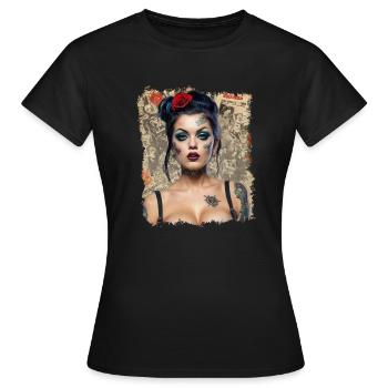 Pin Up Rock Ability Woman - Women's T-Shirt - black - Front - AI Model Female 172 dark (172cm)