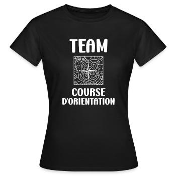 course d'orientation - T-shirt Femme - noir - Devant - AI Model Female 172 dark (172cm)