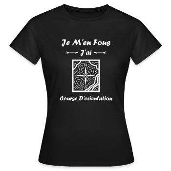 course d'orientation - T-shirt Femme - noir - Devant - AI Model Female 172 dark (172cm)