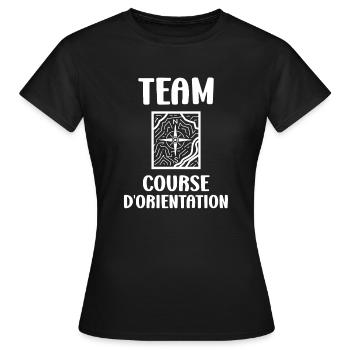 course d'orientation - T-shirt Femme - noir - Devant - AI Model Female 172 dark (172cm)