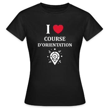course d'orientation - T-shirt Femme - noir - Devant - AI Model Female 172 dark (172cm)