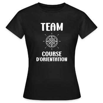 course d'orientation - T-shirt Femme - noir - Devant - AI Model Female 172 dark (172cm)