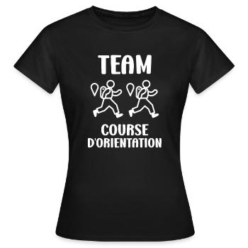 course d'orientation - T-shirt Femme - noir - Devant - AI Model Female 172 dark (172cm)