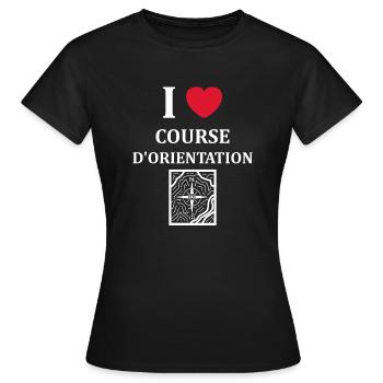 course d'orientation - T-shirt Femme - noir - Devant - AI Model Female 172 dark (172cm)