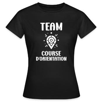 course d'orientation - T-shirt Femme - noir - Devant - AI Model Female 172 dark (172cm)