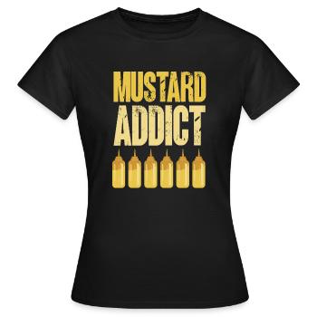 Senf Mustard - Frauen T-Shirt - Schwarz - Vorne - AI Model Female 172 dark (172cm)