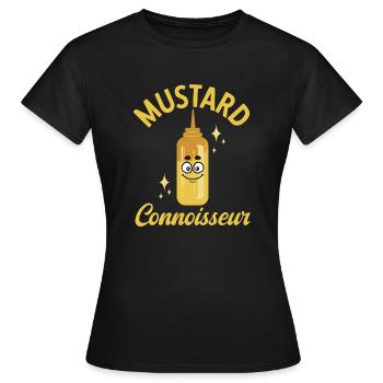 Senf Mustard - Frauen T-Shirt - Schwarz - Vorne - AI Model Female 172 dark (172cm)