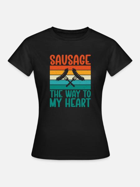 Sausage Lover - Frauen T-Shirt - Schwarz