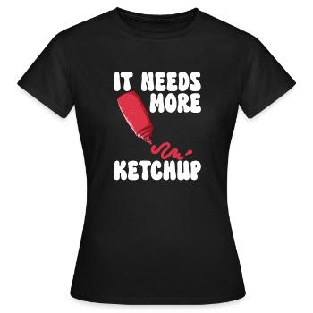 Ketchup Ketchup à la tomate - T-shirt Femme - noir - Devant - AI Model Female 172 dark (172cm)