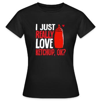 Ketchup Ketchup à la tomate - T-shirt Femme - noir - Devant - AI Model Female 172 dark (172cm)