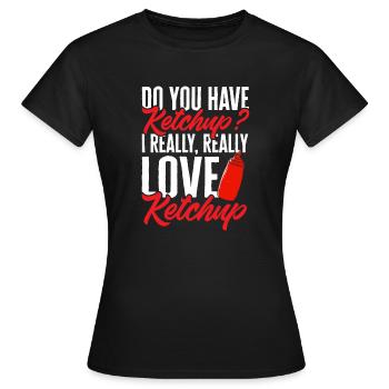 Ketchup Ketchup à la tomate - T-shirt Femme - noir - Devant - AI Model Female 172 dark (172cm)