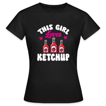 Ketchup Ketchup à la tomate - T-shirt Femme - noir - Devant - AI Model Female 172 dark (172cm)