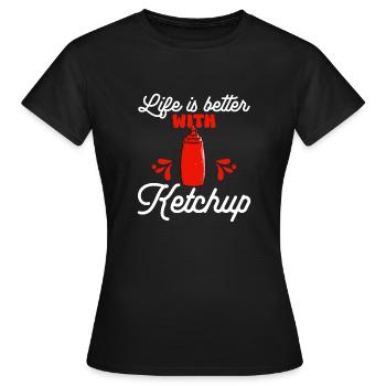 Ketchup Ketchup à la tomate - T-shirt Femme - noir - Devant - AI Model Female 172 dark (172cm)